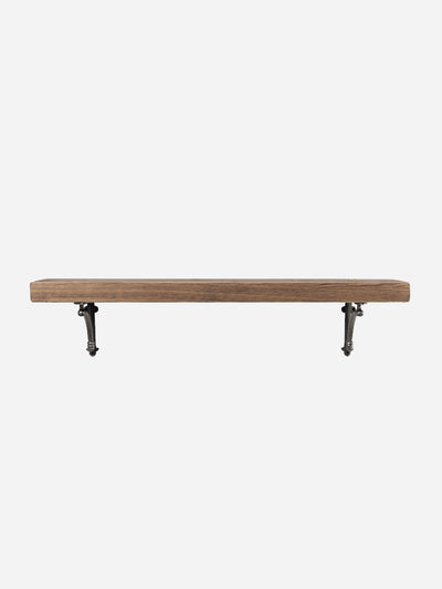 Causey Rustic Wooden Shelf with Brackets - 14.5cm x 4.5cm