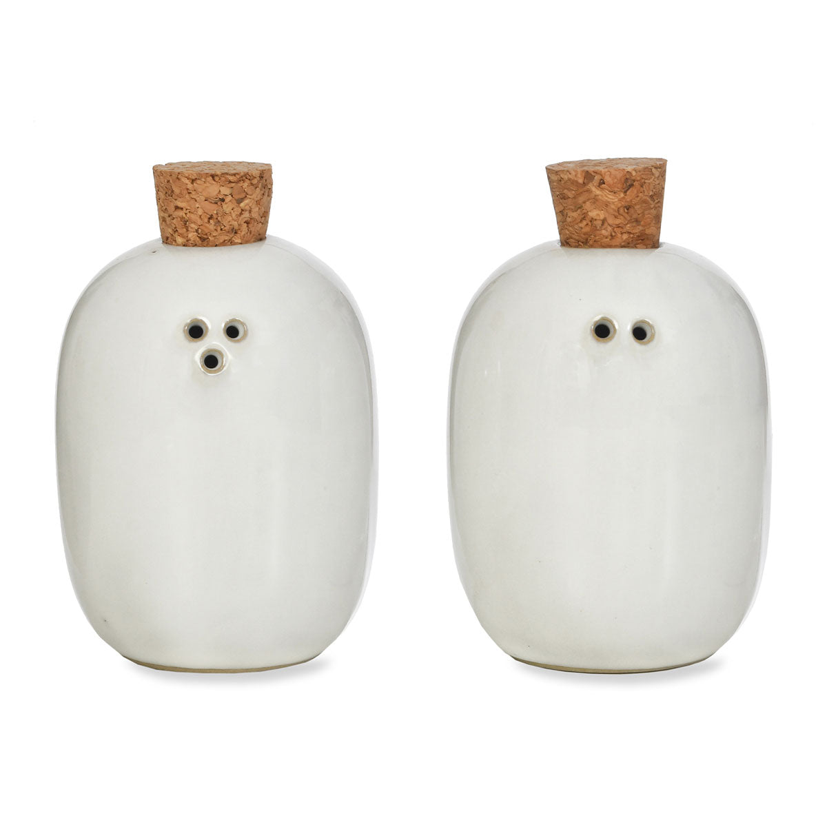 Ceramic Salt & Pepper Shaker Set - 