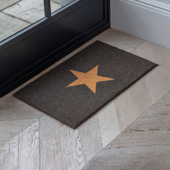 Charcoal Star Doormat - Door Stops, Door Signs & Door Mats