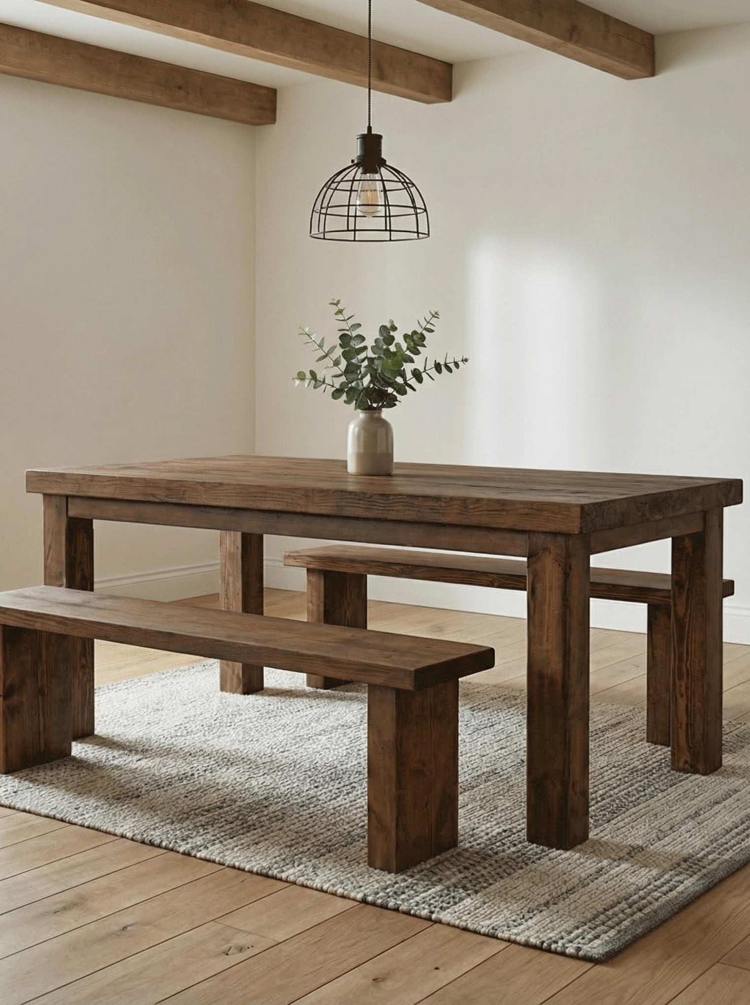 Chopwell Dining Table and Benches - Dining Table and Benches Sets