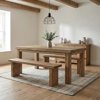 Chopwell Dining Table And Benches