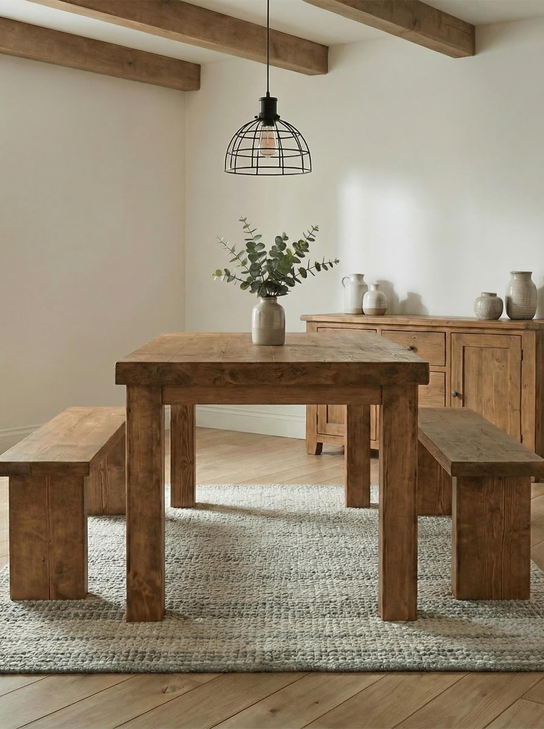 Chopwell Dining Table and Benches - Dining Table and Benches Sets