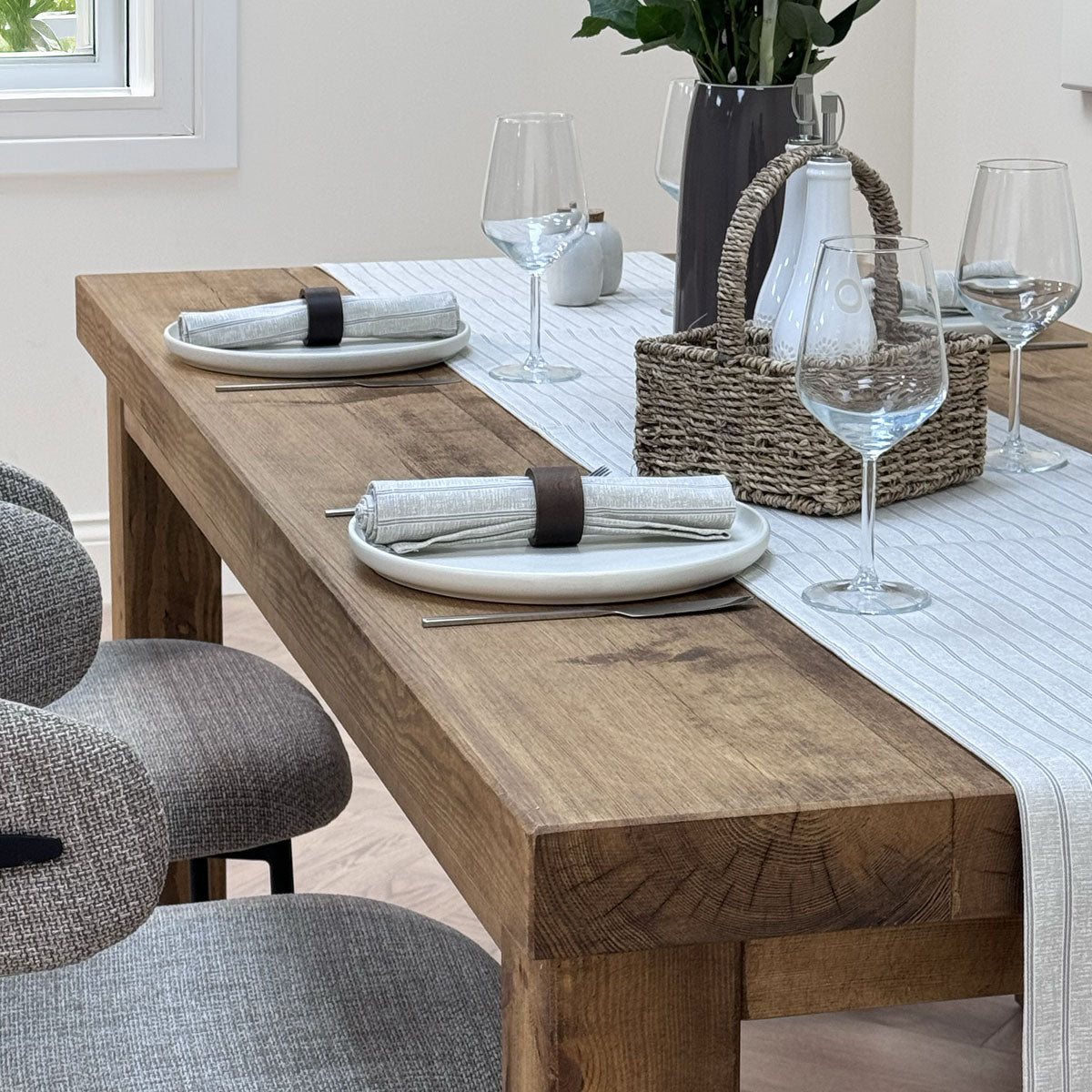 Chopwell Dining Table And Benches - 