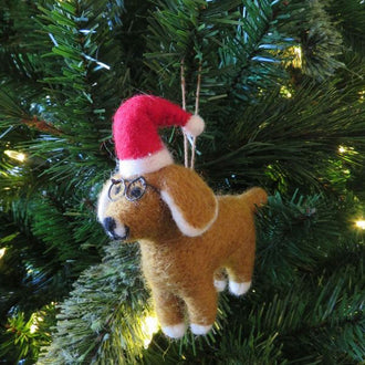 Christmas Dog Hanging Decoration - Christmas Decorations