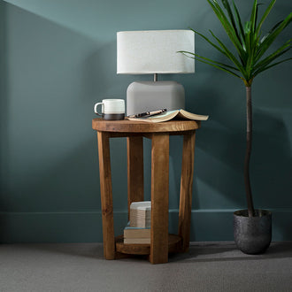 Cleadon Round Bedside Table - Beds & Accessories