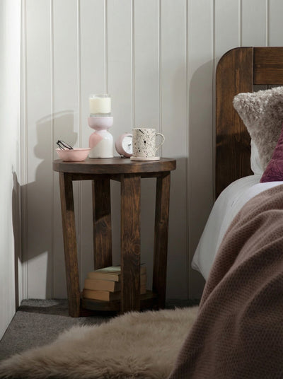 Cleadon Round Bedside Table - Bedside Tables