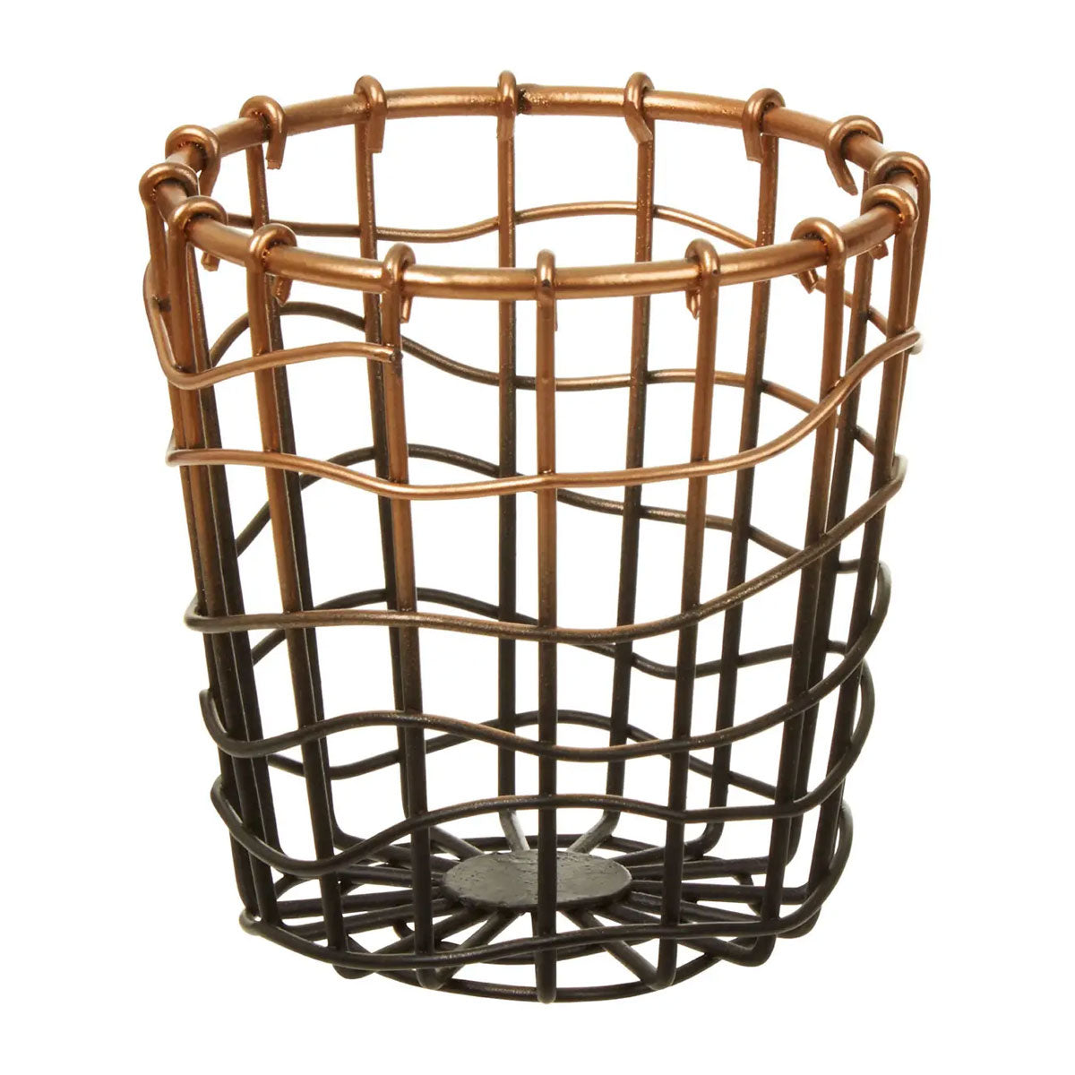 Copper And Black Metal Storage Pot - Storage