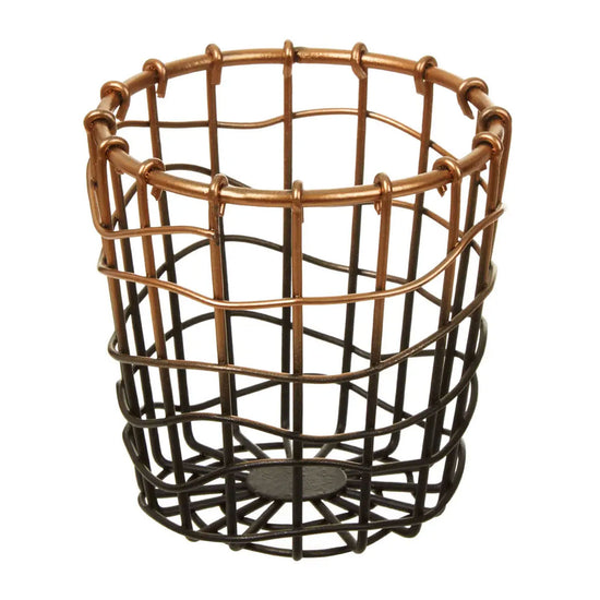 Copper And Black Metal Storage Pot - Storage