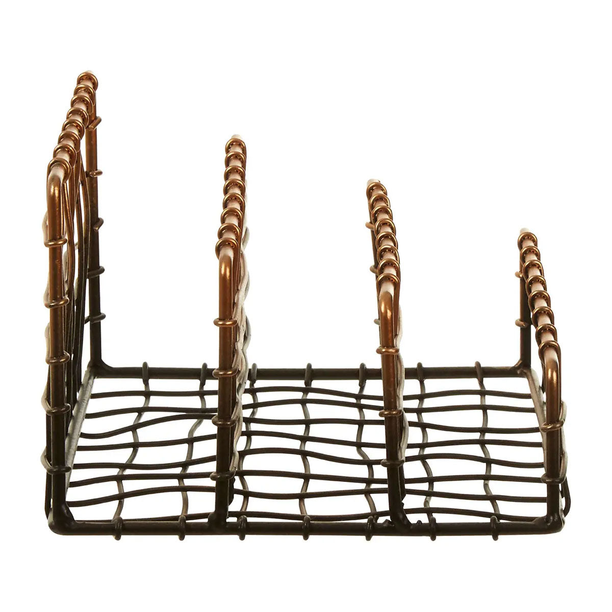 Copper And Black Metal Letter Rack - Storage