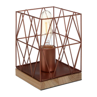 Copper Wire Geometric Table Lamp