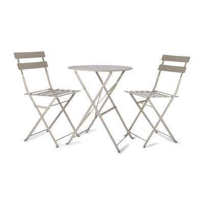 Cream Metal Bistro Set - 