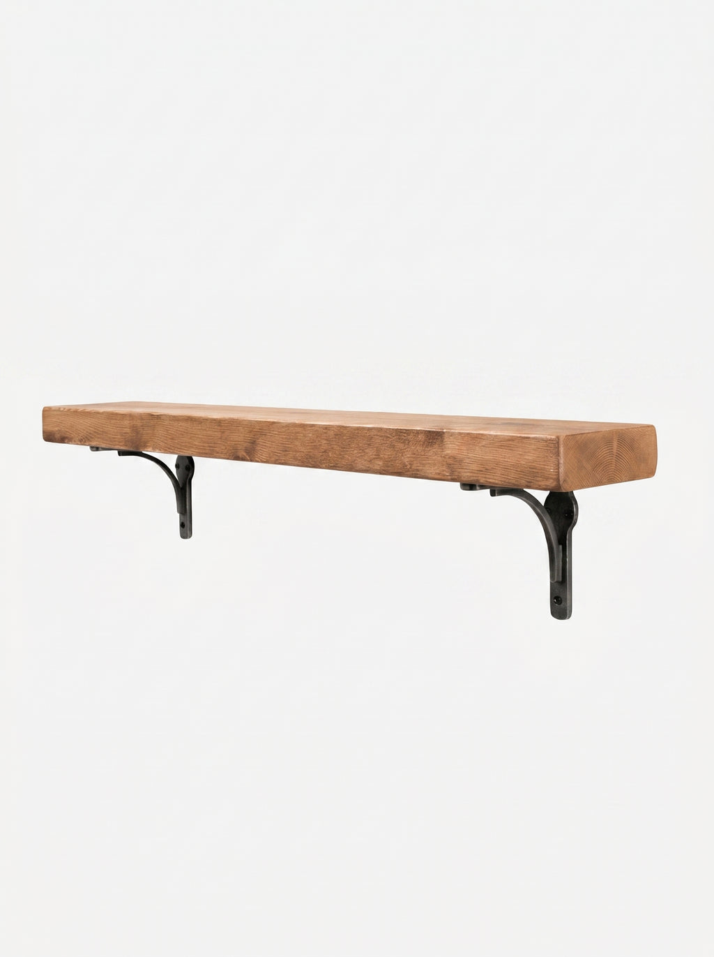 Birtley Iron Rustic Wooden Shelf Brackets 14.5cm x 4.5cm