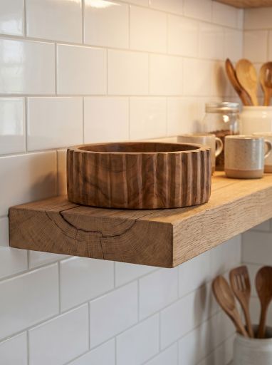 Natural Teak Wooden Bowl - 