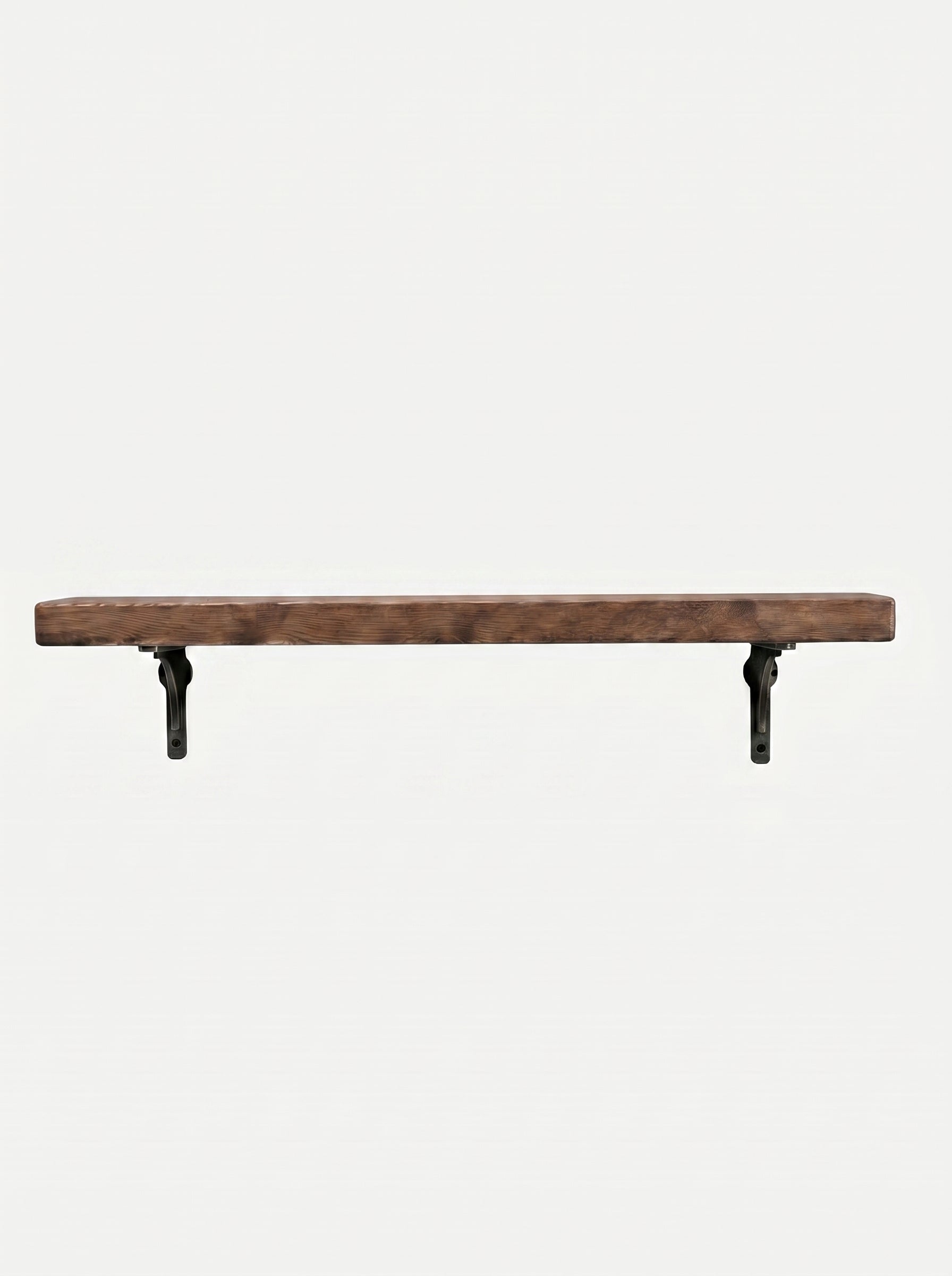 Birtley Iron Rustic Wooden Shelf with Brackets - 14.5cm x 4.5cm - Bracketed Shelves