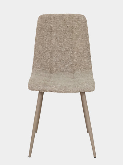 Soft Beige Fabric Dining Chair Set of 4