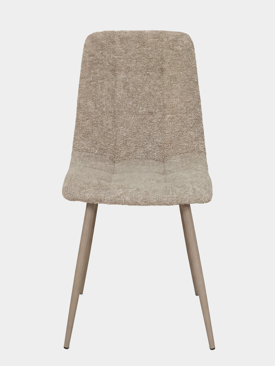 Soft Beige Fabric Dining Chair