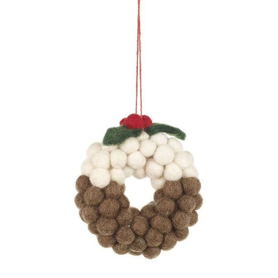 Felt Christmas Pud Balls Decorations - Christmas Decorations