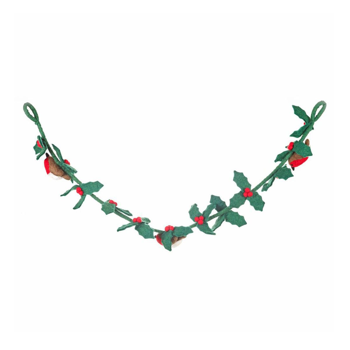 Felt Holly String - Christmas Garlands & Wreaths