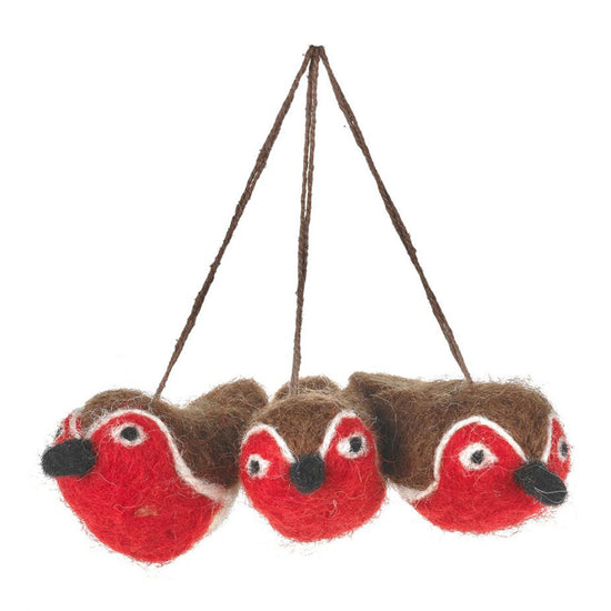 Felt Robins Decoration - Christmas Decorations