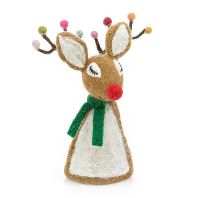 Felt Scandi Reindeer Christmas Tree Topper - 