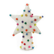Felt Scandi White Star Christmas Tree Topper - 