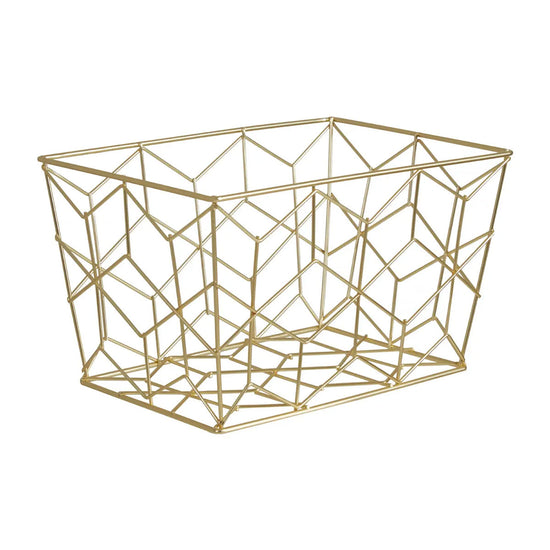 Gold Metal Storage Box - Storage