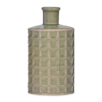 Green Textured Bottle Vase