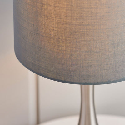 Grey And Nickel Table Lamp - Lighting