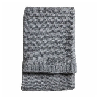 Grey Chunky Knitted Throw - Soft Furnishings