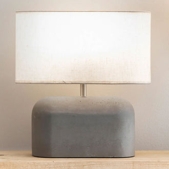 Grey Concrete Table Lamp - Lighting