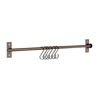 Gunmetal Hanging Rail - Coat Hooks & Hall Storage