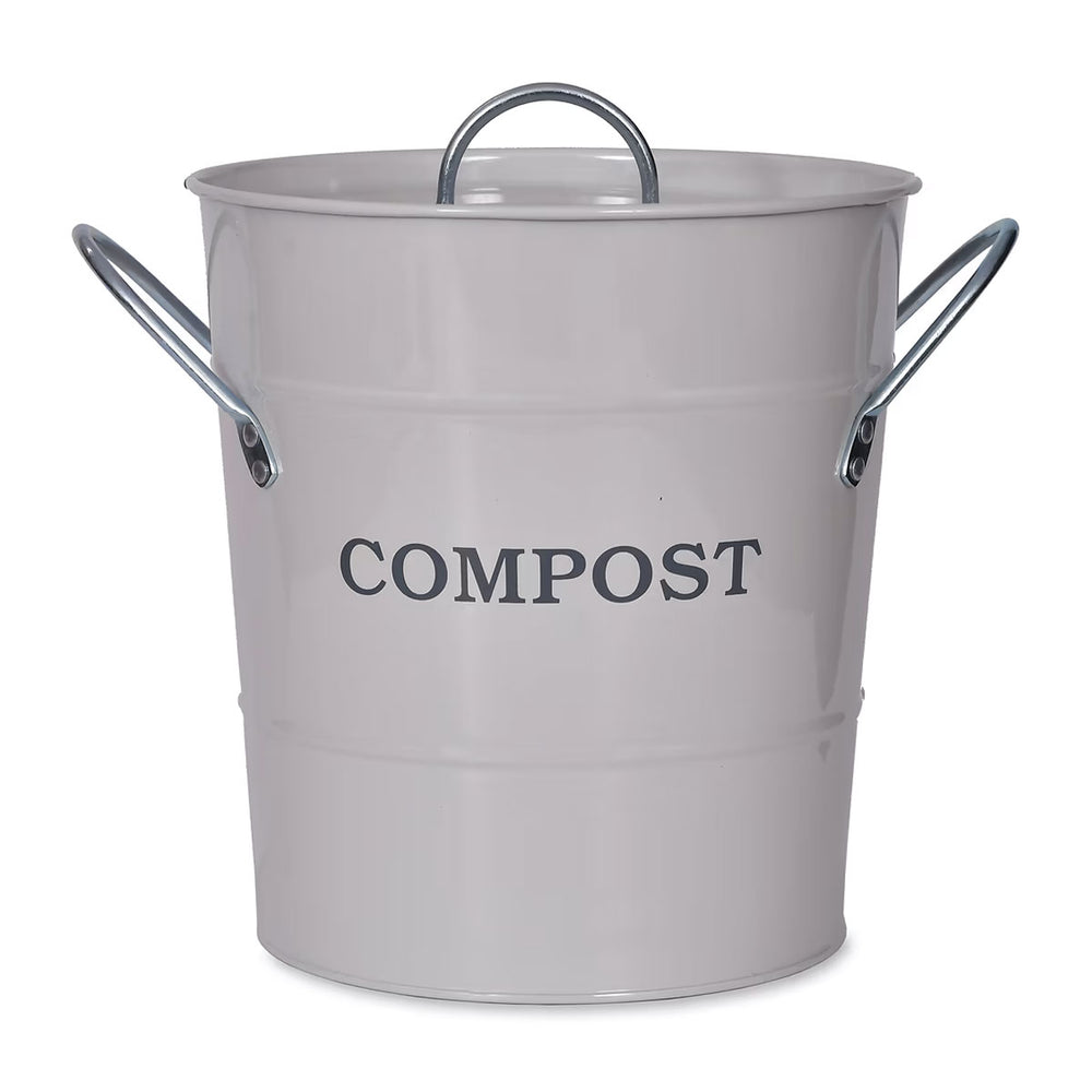 Large White Metal Compost Bucket | Next Day Dispatch – Funky Chunky ...