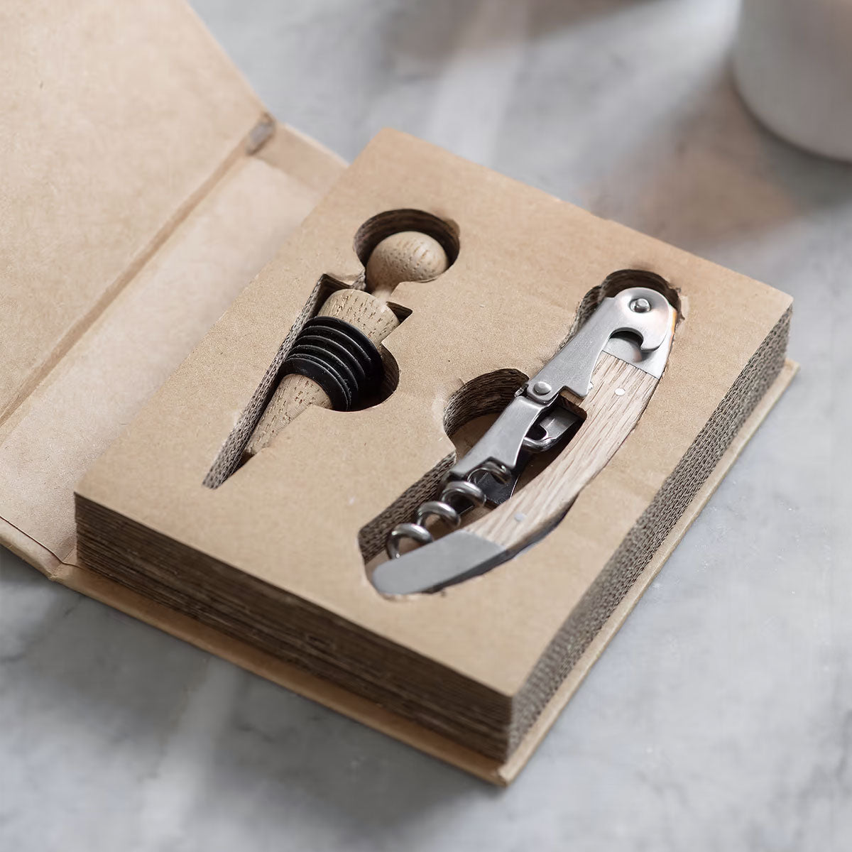 Oak Bottle Opener Gift Set - 