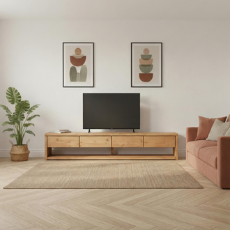 Pandon TV Stand 4 Drawers And Storage