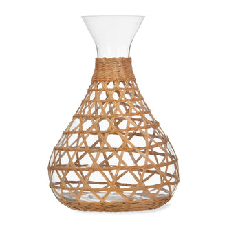 Rattan And Glass Carafe - Tableware & Entertaining