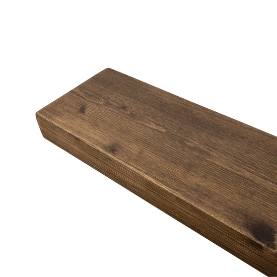 Rustic Floating Shelf 22cm x 7cm - Smoke Pine