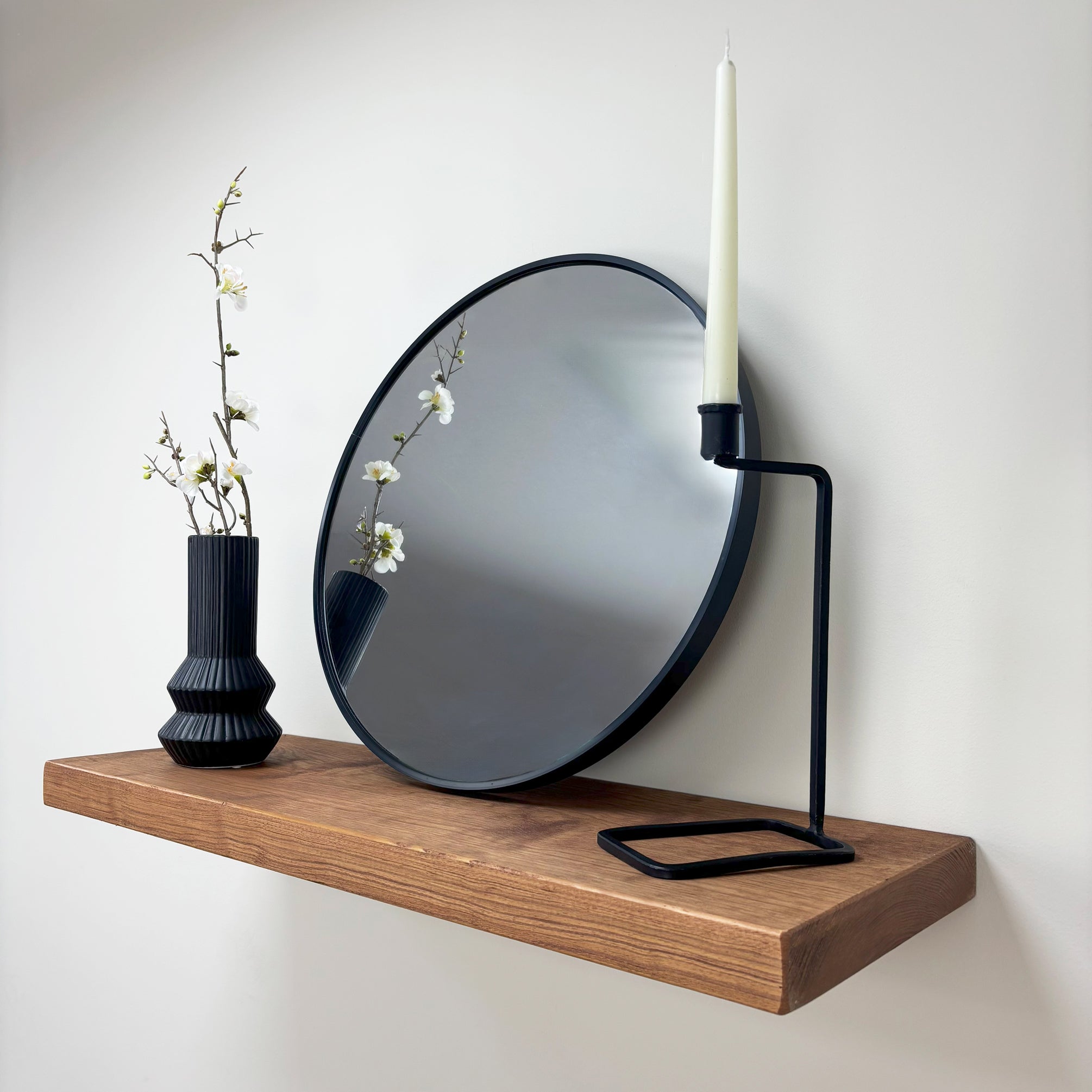 Rustic Floating Shelf - 29cm x 4.5cm - Teak
