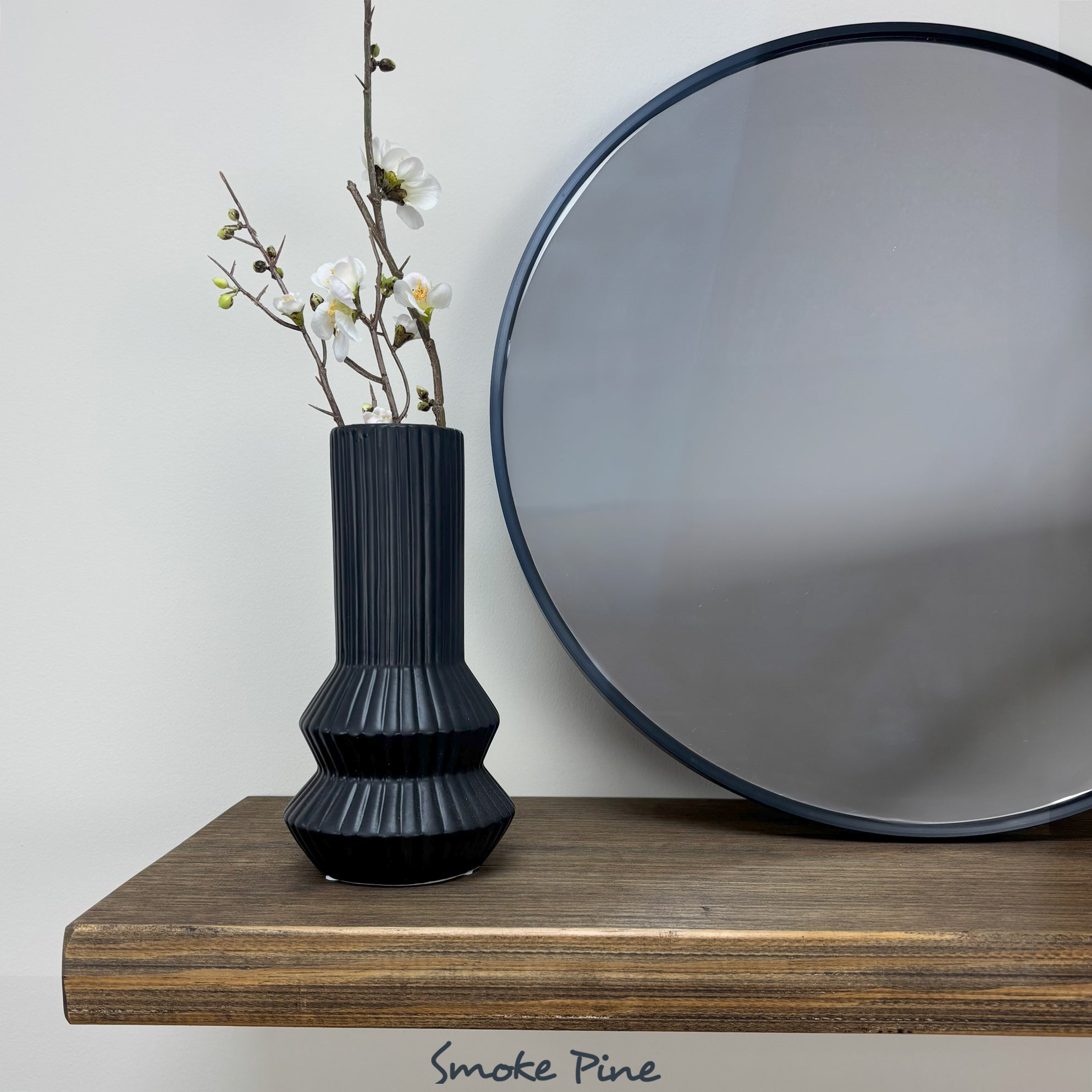 Rustic Floating Shelf - 29cm x 4.5cm - Smoke Pine