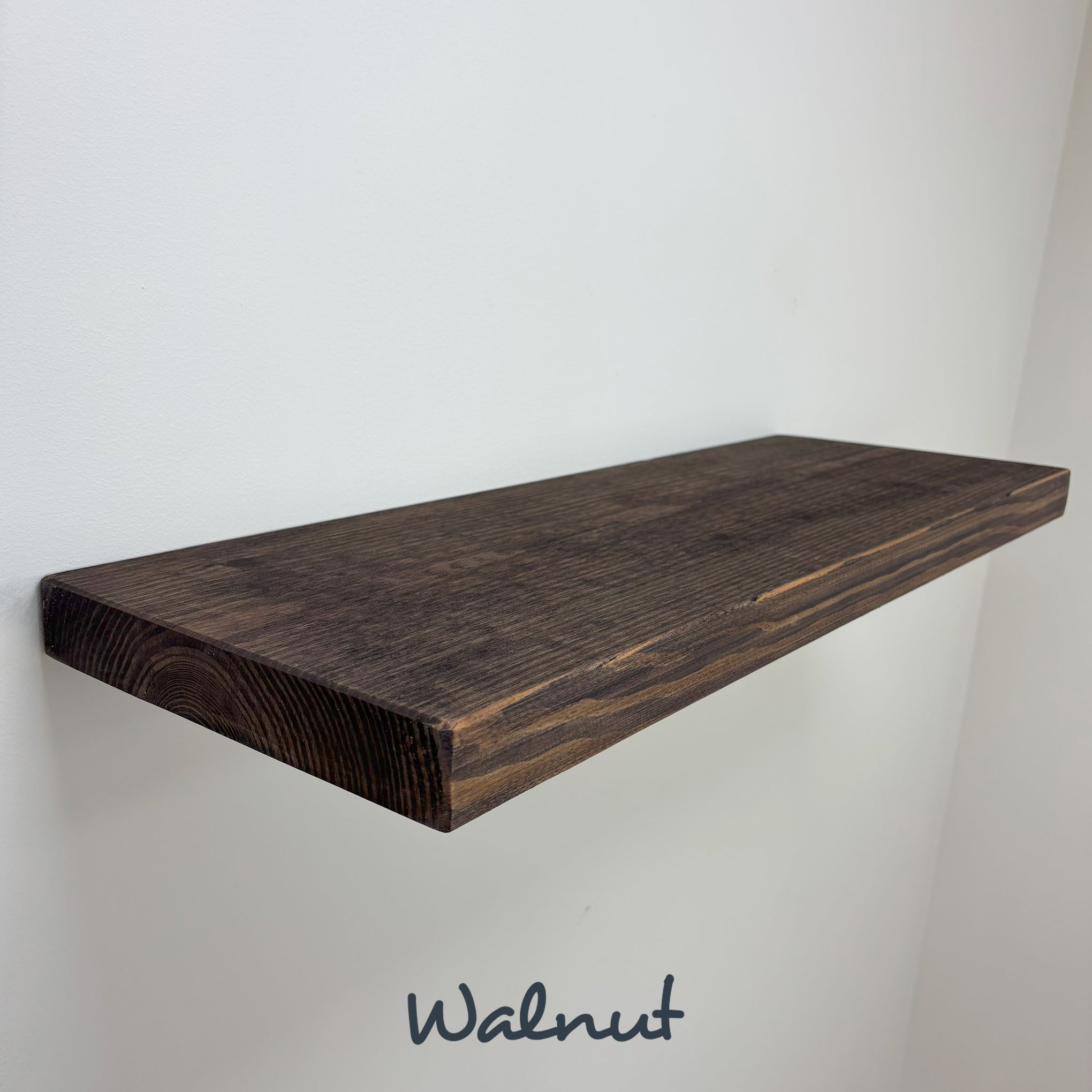 Rustic Floating Shelf - 29cm x 4.5cm - Walnut 
