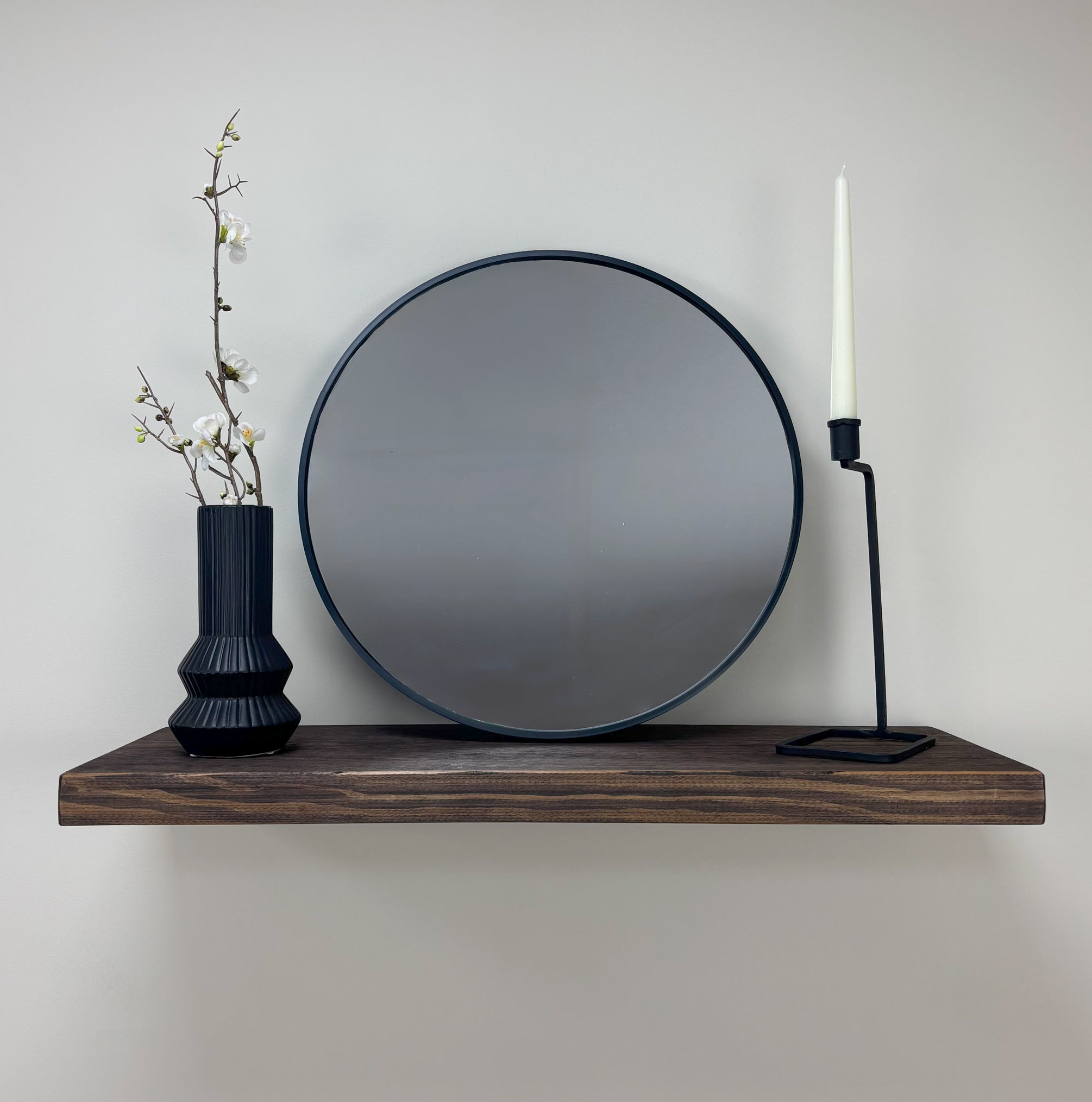 Rustic Floating Shelf - 29cm x 4.5cm - Walnut
