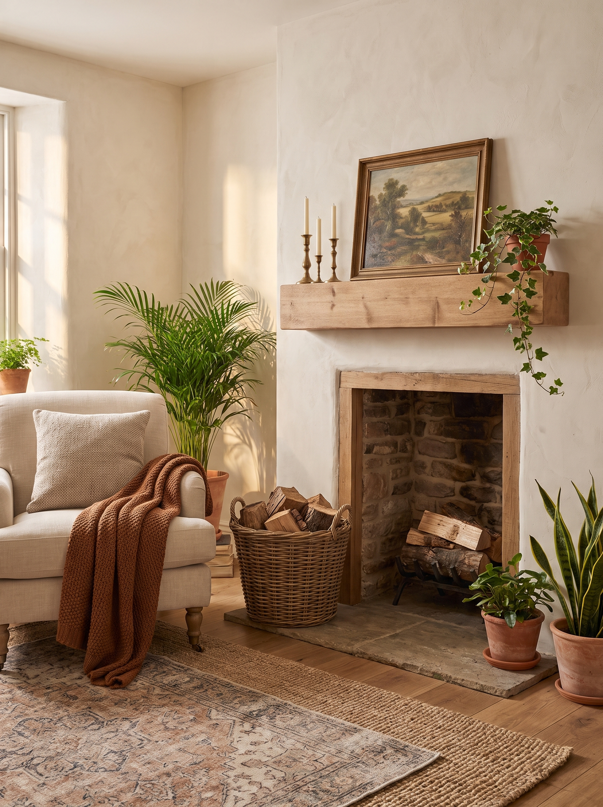 Rustic Mantel Beam - 14cm x 14.5cm