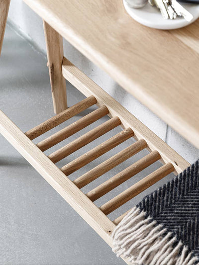 Salters Oak Console Table With Storage