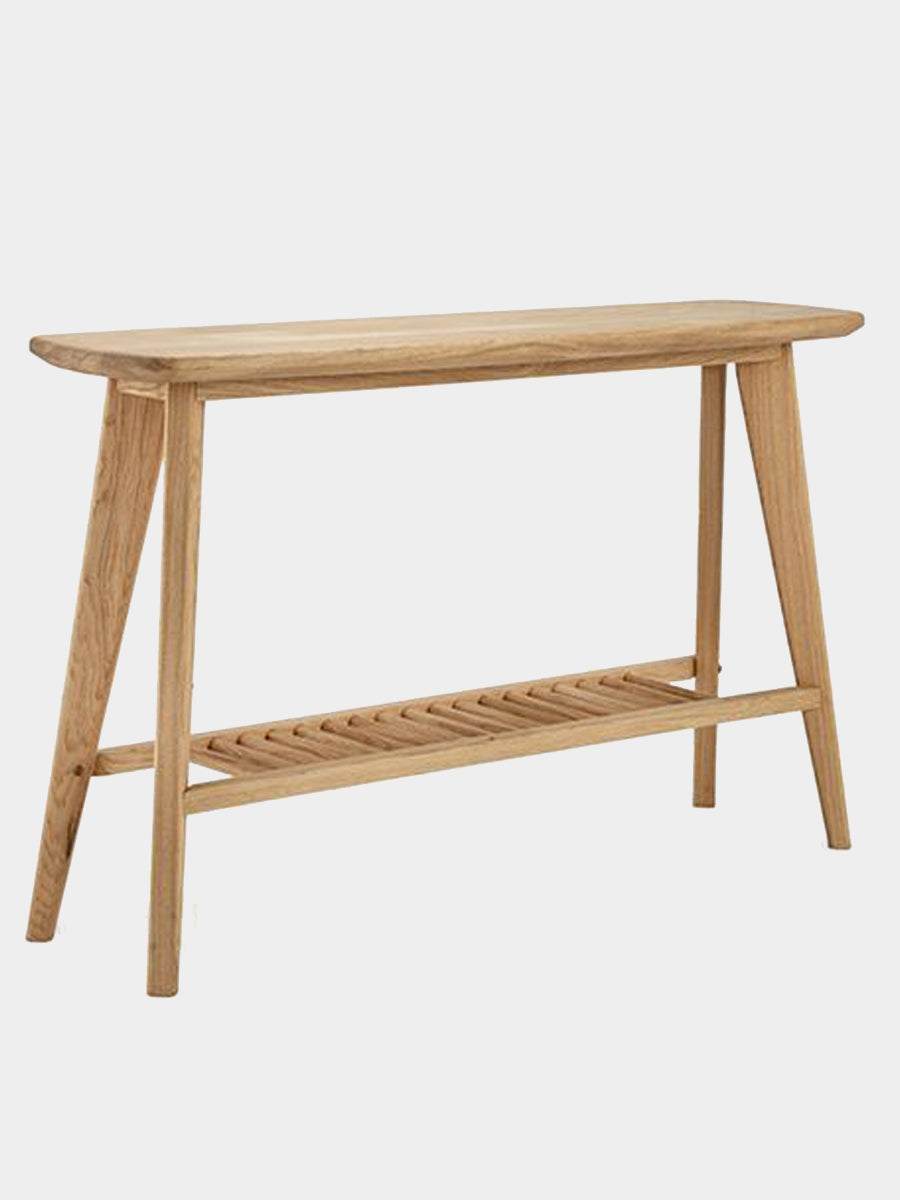 Salters Oak Console Table With Storage