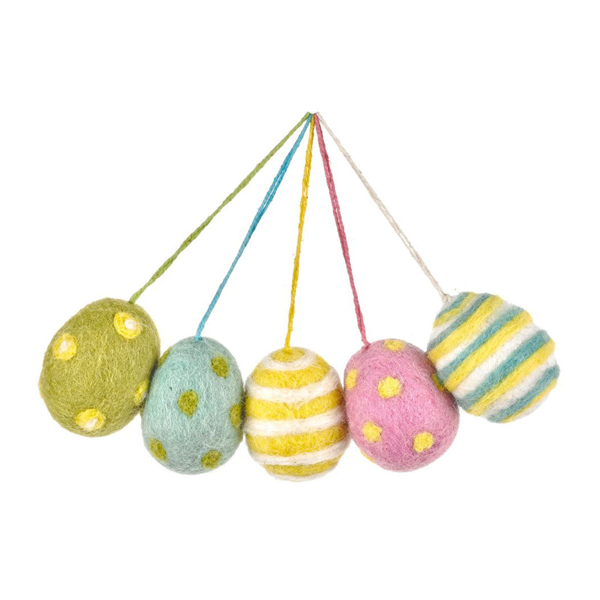 Set Of Felted Wool Easter Eggs - Easter