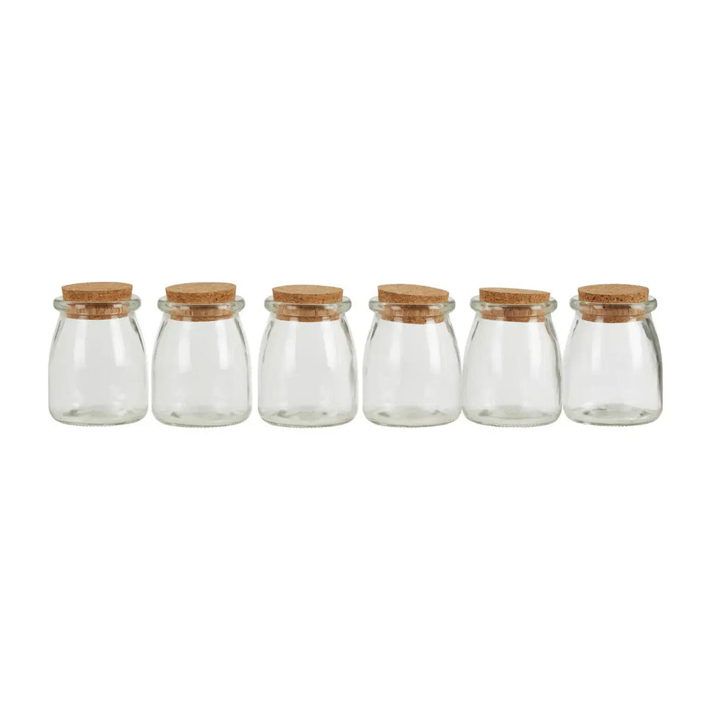 Set Large Round Glass Jars Cork Stoppers