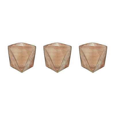 Set Of Pink Tea Light Holders - Fragrances & Candles