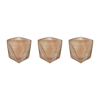 Set Of Pink Tea Light Holders - Fragrances & Candles