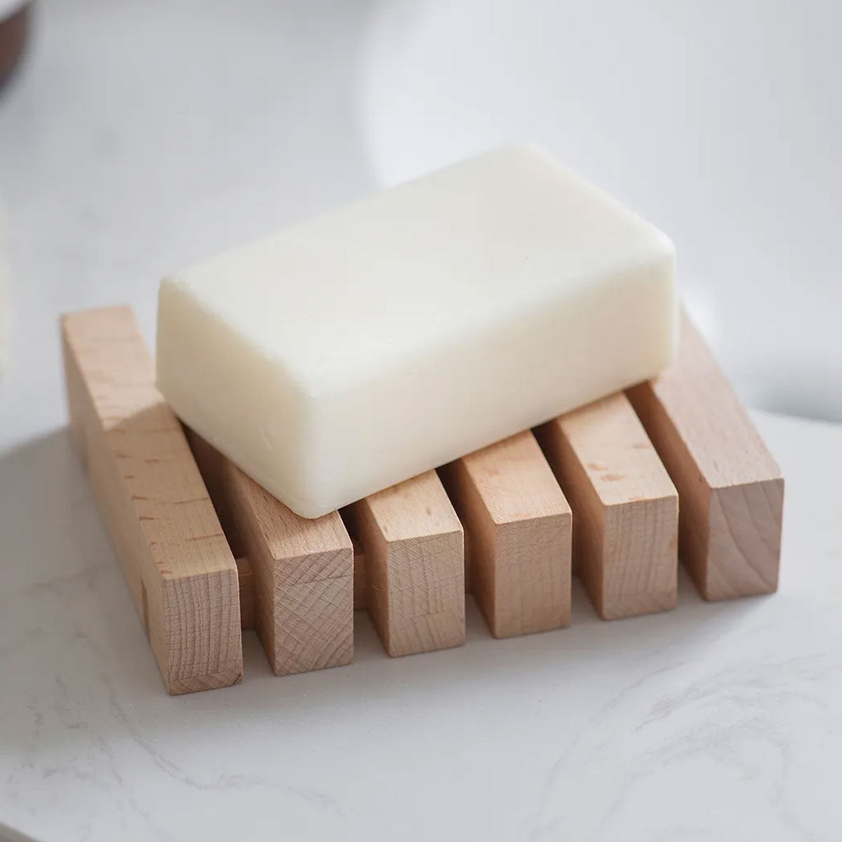 Slatted Wood Soap Dish