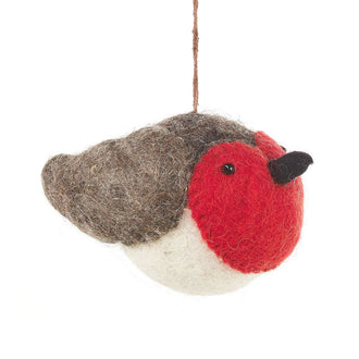 Small Felt Robin Decoration - Christmas Decorations