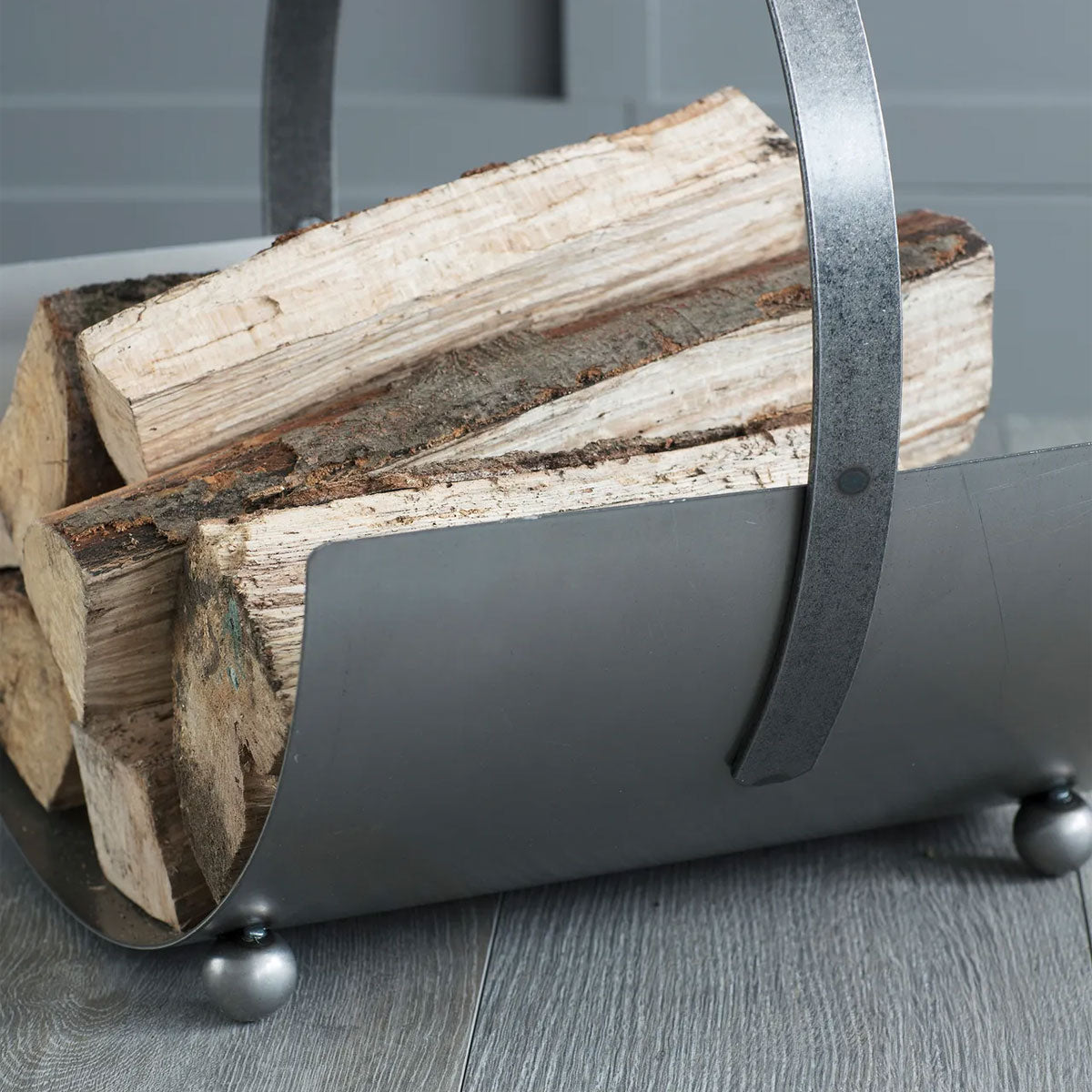 Steel Curved Log Basket